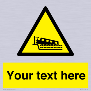 Custom warning grounding narrow boat on lock cill